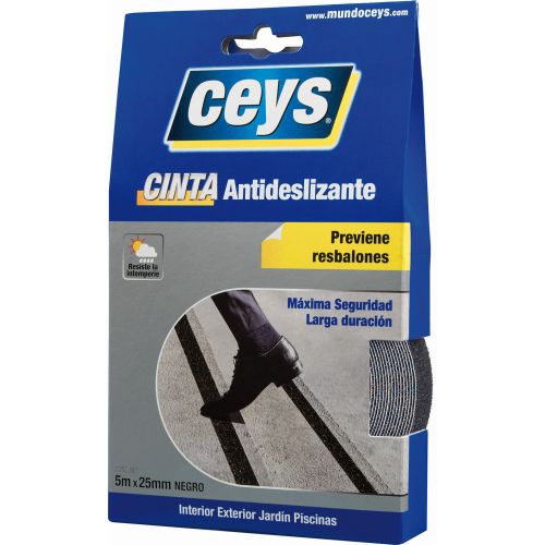 CEYS CINTAS ANTIDESLIZANTE NEGRO 5MX25MM